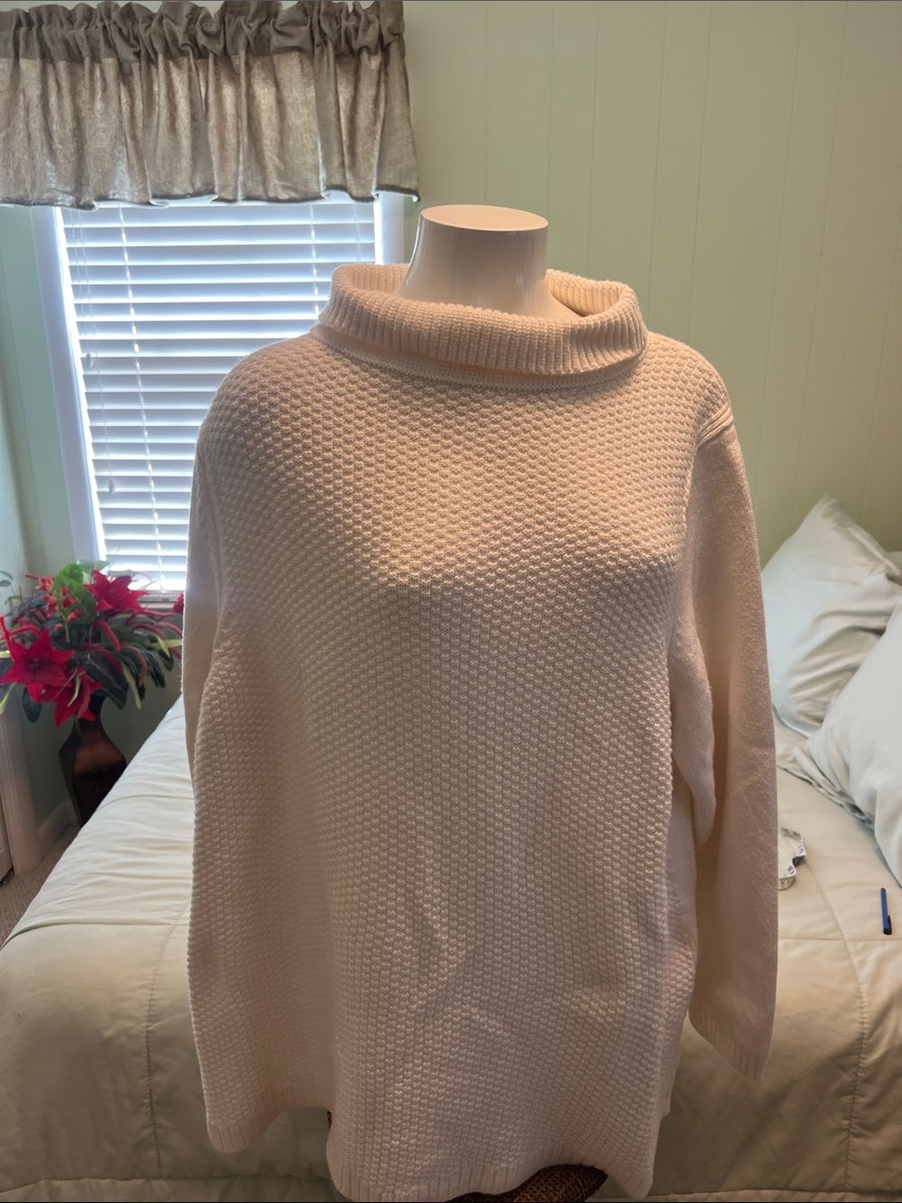 Talbots Cream Cowl-Neck Sweater